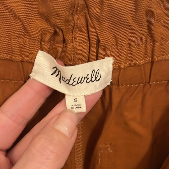 Ochre drawstring pants, paperbag waist - Picture 7 of 8